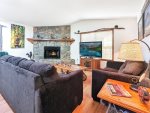 Main Level Living Room with Gas Log Fireplace & Flat Srceen TV